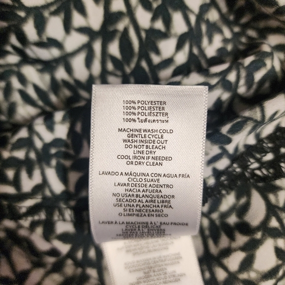 💘Michael Kors Black and White Womens Blouse with Gold Zipper Size 8 - Picture 8 of 8